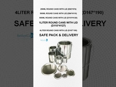 1 litrelik yuvarlak kutular kimyasal boya boş kutular kutular