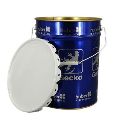 satın al 20L Beyaz Metal Boya Kovası 5 Gallon Teneke Kovası Kilitli Yüzüklü Kauçuk Gasketiyle online manufacture