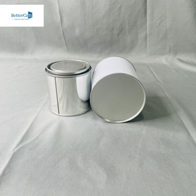 satın al Yuvarlak boş boya kutuları 2,5 litrelik teneke kutular 500ml yuvarlak boya beyaz kaplama online manufacture