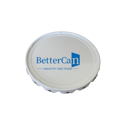 satın al White Flower Lug Lid With Cluring 0.35mm OEM Lid For Tin Pail 0.38mm Thickness online manufacture
