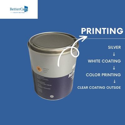 Ambalaj Depolama için Otomatik Yuvarlak Metal Can Özel 1L Metal Teneke Kova Davul