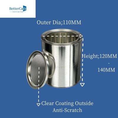 Ambalaj Depolama için Otomatik Yuvarlak Metal Can Özel 1L Metal Teneke Kova Davul