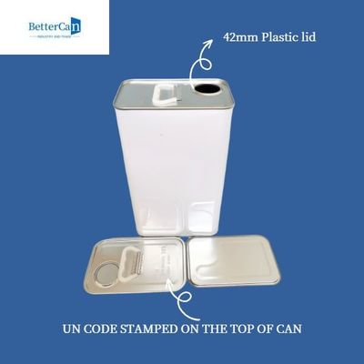 42mm Plastik Çekme Kapaklı 4L Araba Boyası Kalay Sızdırmaz Dikdörtgen