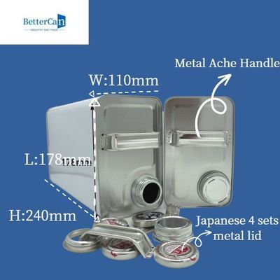 Özel Saplı Metal 4L Motor Yağı Teneke Kutu Yuvarlak Şekil