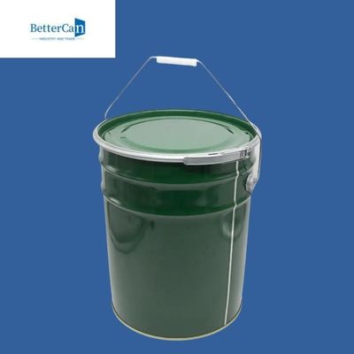 Pas Önleyici Metal Boya Kovası 15L 20L Kapaklı Beyaz Kova