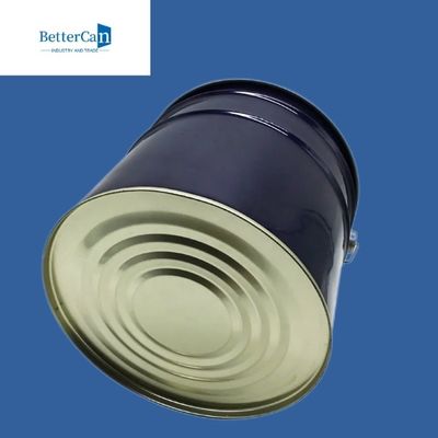 Mavi 5 Galon Metal Boya Kovası, Saplı Yuvarlak Metal Kova