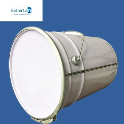 Metal 20L Beyaz Kova, Kilitleme Kapaklı 5 Galon Metal Kova
