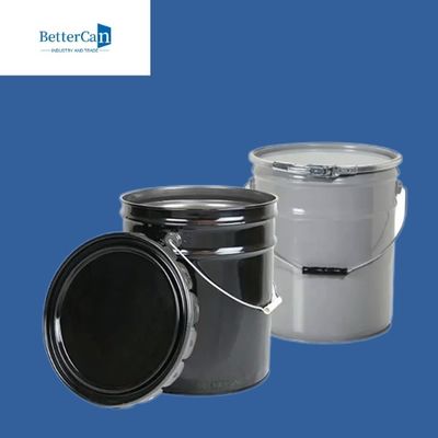 Özel 20L Metal Boya Kovası Kimyasal Dış Cephe Boyası Çiçek Kapaklı Olabilir