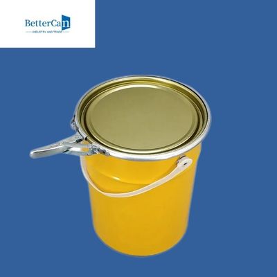 0.28mm-0.35mm Metal Boya Kovası Yuvarlak 5 Litrelik Metal Kova UN Onaylı