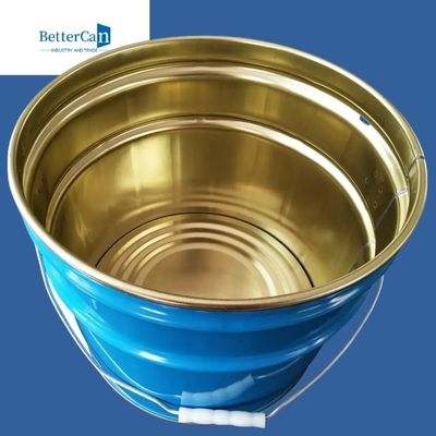 Açılıp Kapanabilir Metal Boya Kovası Kovası Kulplu Kapaklı Metal Beş Galonluk Kova