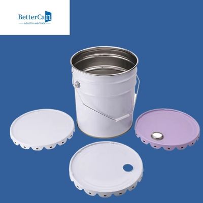 Açılıp Kapanabilir Metal Boya Kovası Kovası Kulplu Kapaklı Metal Beş Galonluk Kova