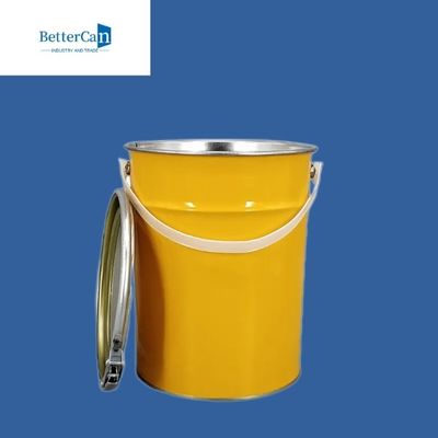 0.28mm-0.35mm Metal Boya Kovası Yuvarlak 5 Litrelik Metal Kova UN Onaylı