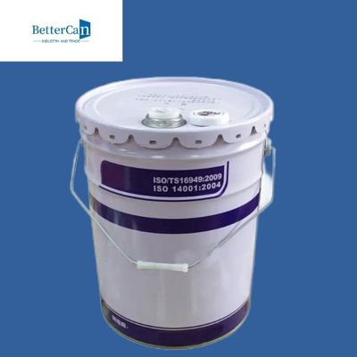 Pas Önleyici Metal Boya Kovası 15L 20L Kapaklı Beyaz Kova