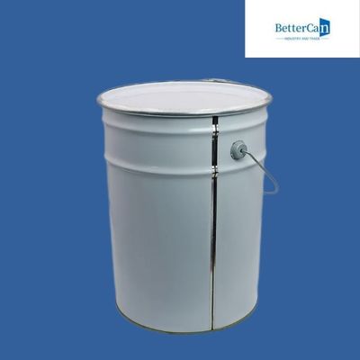 20l Yuvarlak Metal Boya Kovası 5 Galon Metal Varil, Vidalı Kapaklı