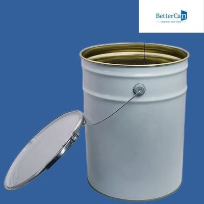20l Yuvarlak Metal Boya Kovası 5 Galon Metal Varil, Vidalı Kapaklı