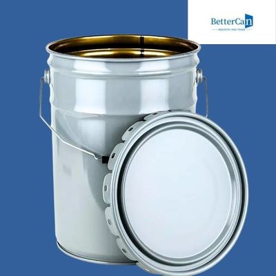 Özel 20L Metal Boya Kovası Kimyasal Dış Cephe Boyası Çiçek Kapaklı Olabilir
