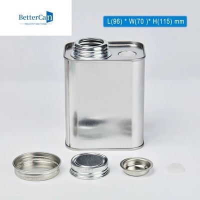 Boş Kare Kahve Çekirdeği Teneke Kap 18 Oz L95mm*W75mm*H115mm