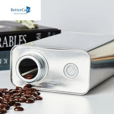 Boş Kare Kahve Çekirdeği Teneke Kap 18 Oz L95mm*W75mm*H115mm