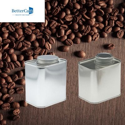 Boş Kare Kahve Çekirdeği Teneke Kap 18 Oz L95mm*W75mm*H115mm