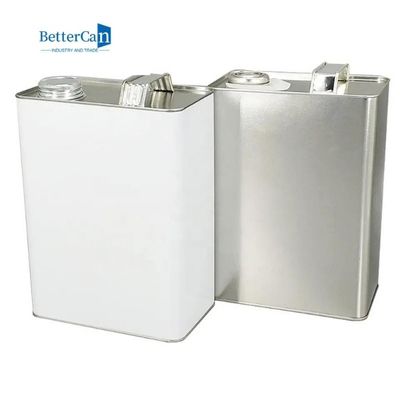 Beyaz Dikdörtgen Bir Galon Metal Motor Yağı İçin Teneke Malzeme Olabilir