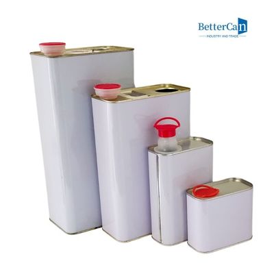 Metal Saplı 1 Galon Metal Kutu Konteyner 4 Litre Kare Yağ Teneke
