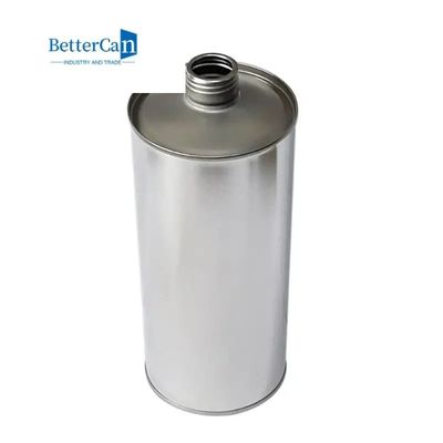 Vidalı Kapaklı 1L Düz Mühür Kare Metal Teneke Kaplar L105 * W60 * H180