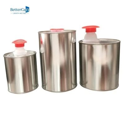 Motor Motor Yağı İçin Basılmış Yuvarlak Metal 1L Teneke Kutu Logosu