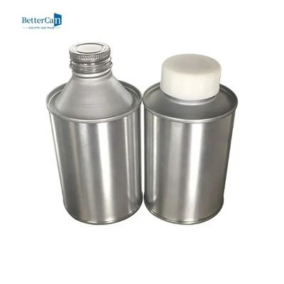 Metal Kapaklı Yuvarlak Motor Yağı Kalay 200ml 500ml Metal Teneke Konteyner