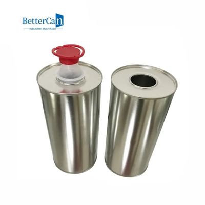 1 Litrelik Yuvarlak Metal Teneke Kutu Silindir Şekilli D84*H210mm Kapaklı