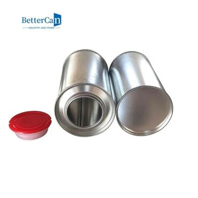 1 Litrelik Yuvarlak Metal Teneke Kutu Silindir Şekilli D84*H210mm Kapaklı