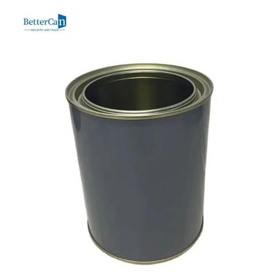 Araba Boya Teneke Kutular 4 Litrelik Yuvarlak Metal Kapaklı Boya Kovası