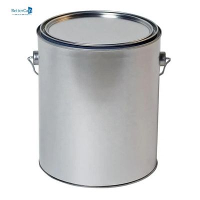 Boş 1 Galon Metal Boya Kutuları Kapaklı / Metal Taşıma Saplı Boya Kavanozları