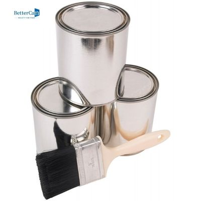 Araba Boya Teneke Kutular 4 Litrelik Yuvarlak Metal Kapaklı Boya Kovası