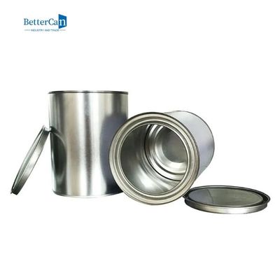 Solvent Kaplama için 1 Litre Boya Teneke Kutular Yuvarlak Boş Quart Kutuları