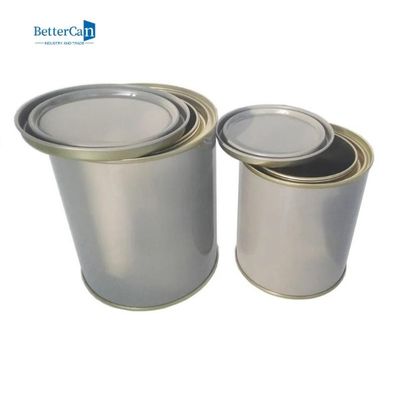 Özel Boş Boya Tenekeleri 1 Litre Yuvarlak Sıkı Üçlü Kapaklı Otomotiv Boya Kutuları