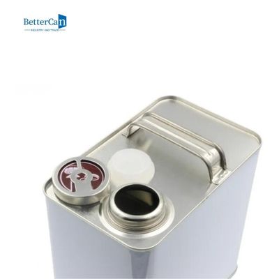 Kare 4 Litre Boş Boya Teneke Vernik Kaplama 1 Galon Metal Boya Kutusu