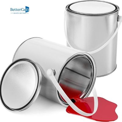 Yuvarlak 5 Litre Boş Boya Teneke Sanayi Boya Kabı 1.3 Galon Teneke Kovalar Dökme