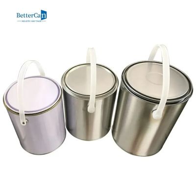 Yuvarlak Boş 1 Galon Boya Kutuları, 1 Quart Astarsız Boya Kalay Kovaları