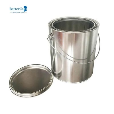 Boş 1 Galon Metal Boya Kutuları Kapaklı / Metal Taşıma Saplı Boya Kavanozları