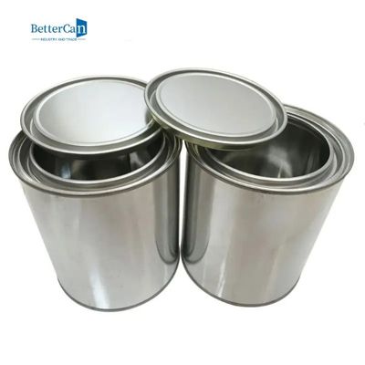 Yuvarlak Boş 1 Galon Boya Kutuları, 1 Quart Astarsız Boya Kalay Kovaları