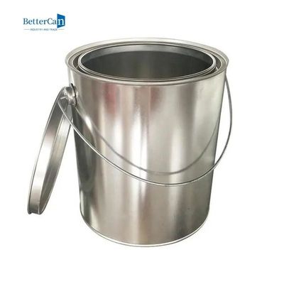 Yuvarlak Araba Boya Teneke 5L Metal Kollu Kilit Halkası Kapaklı ISO9001
