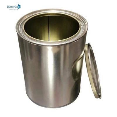Yuvarlak 3.7L Endüstriyel Boya Tenekeleri Kol Kapaklı Özel Teneke Kutu Metal