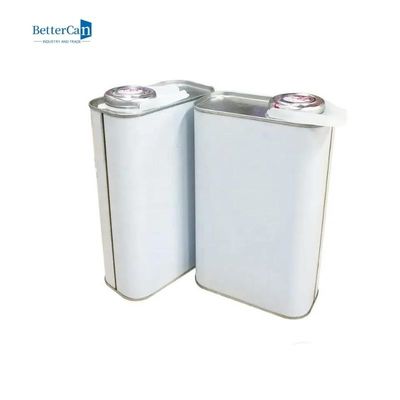 Kare 1 Quart Metal Teneke Kutular, Plastik Kapaklı Boş 1 Galon Boş Boya Kutuları