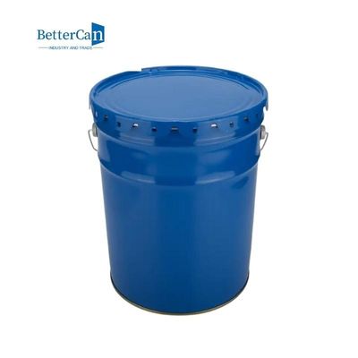 Dayanıklı Boyalı Teneke Kovalar, Kilit Halkalı Mavi Boş Metal Kova