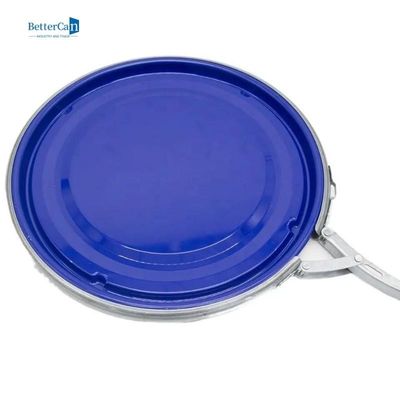 Dayanıklı Boyalı Teneke Kovalar, Kilit Halkalı Mavi Boş Metal Kova