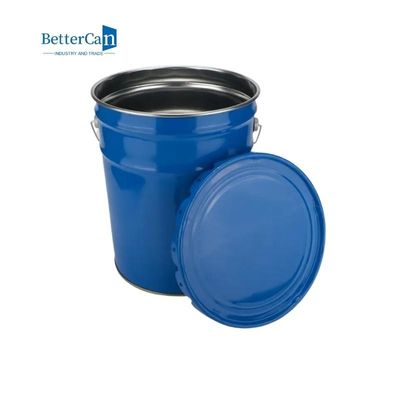 0.28mm-0.43mm Dekorasyon Boyası Yuvarlak Teneke Kova Sıkıca Mühürlenebilir