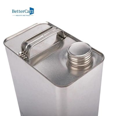 4L F Stil Dekorasyon Boyası Vidalı Gümüş Boya Kutularını Boşaltabilir