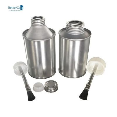 Silindirik Endüstriyel Boya Tenekeleri Logo Debossed Tutkal Ambalajı Boş 250ml Boya Kutusu