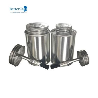 PVC / CPVC Tutkal Çimento Ambalajı ISO9001 için 118ml Silindirik Teneke Kutu