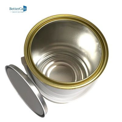 Hava geçirmez Mühür Metal Boya Teneke Geri Dönüşümlü Yuvarlak Boş Bir Galon Boya Kutuları